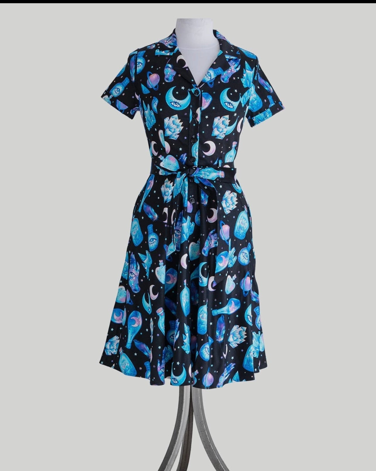 Vintage Style Witchcraft Dress Broomstick Betty